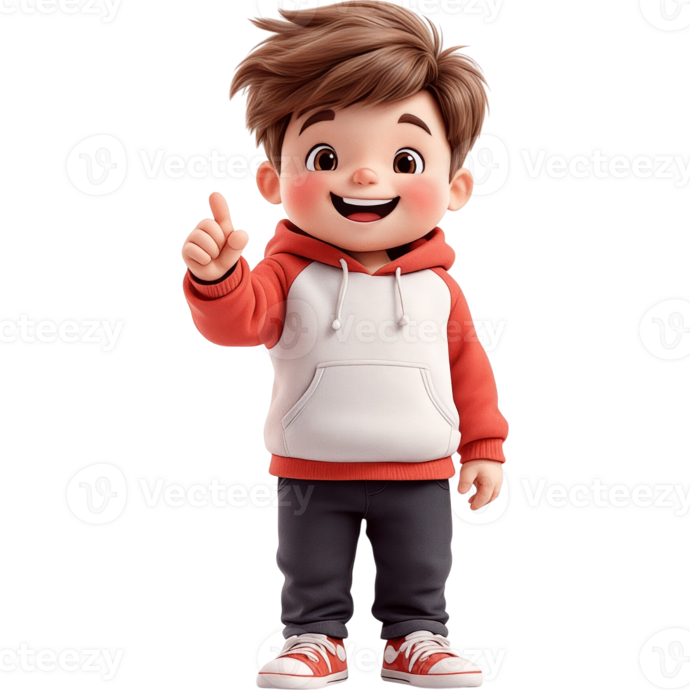 3d Boy is standing png