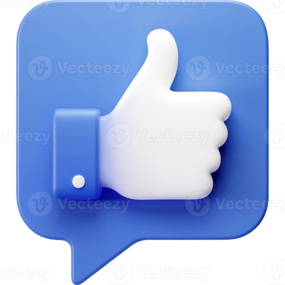 Like thumbs up 3D png