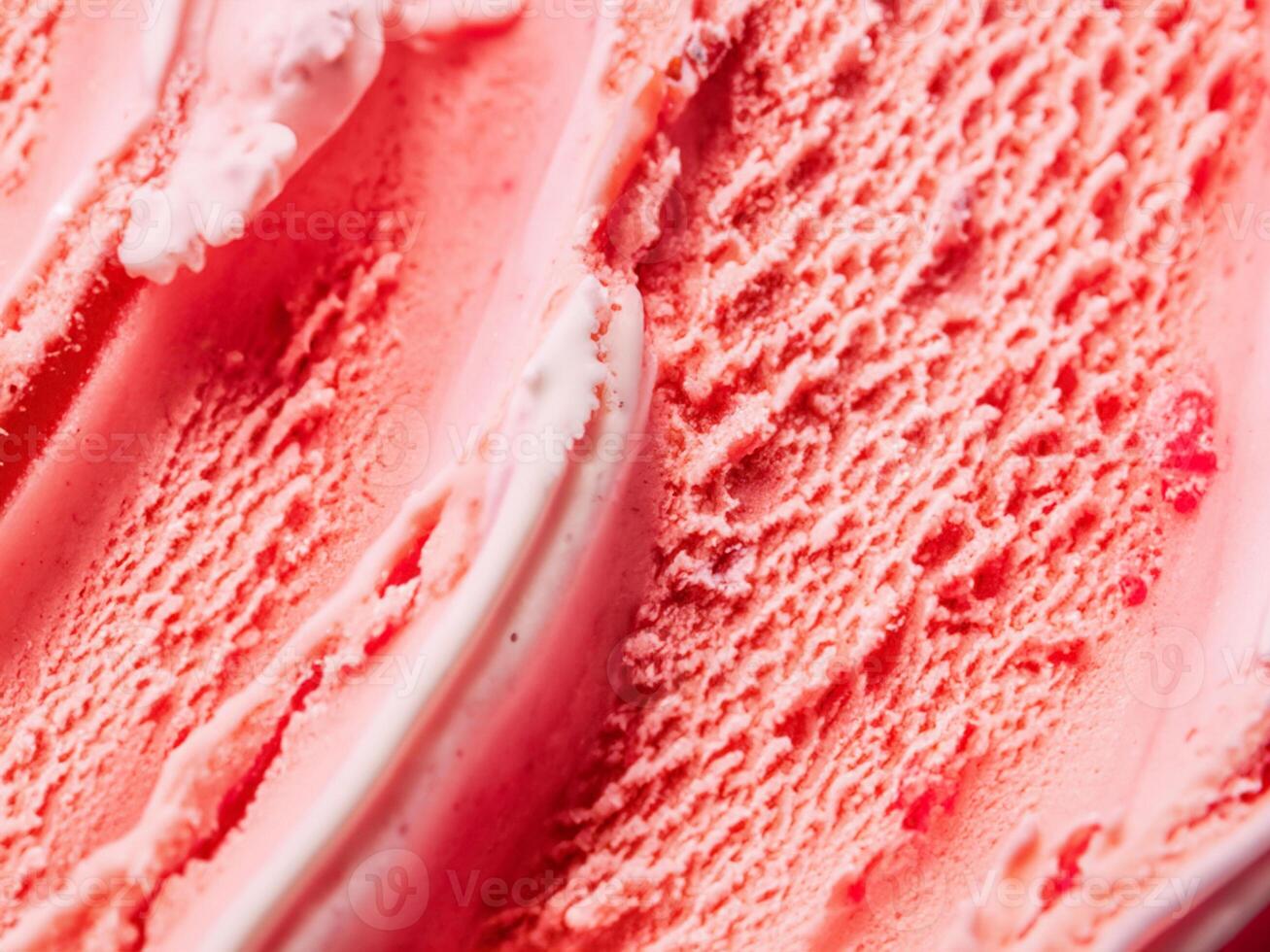 close up of red ice cream texture photo