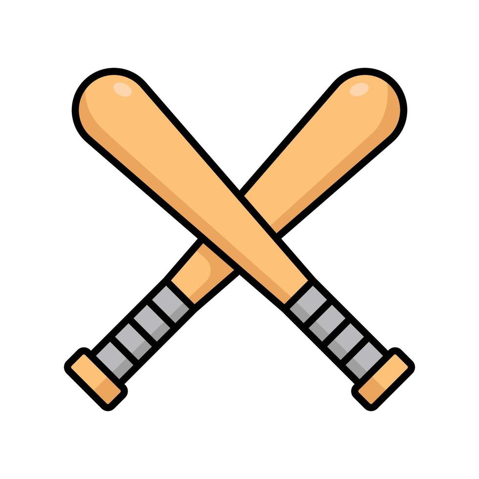 Colorful Baseball Bat Icon Add Vibrance to Your Artwork vector