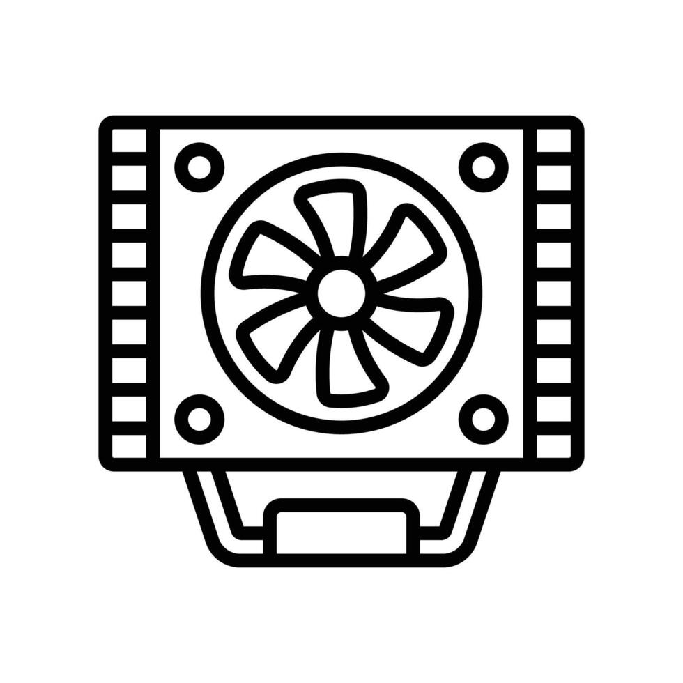 CPU Heatsink Icon Effective Cooling Representation vector