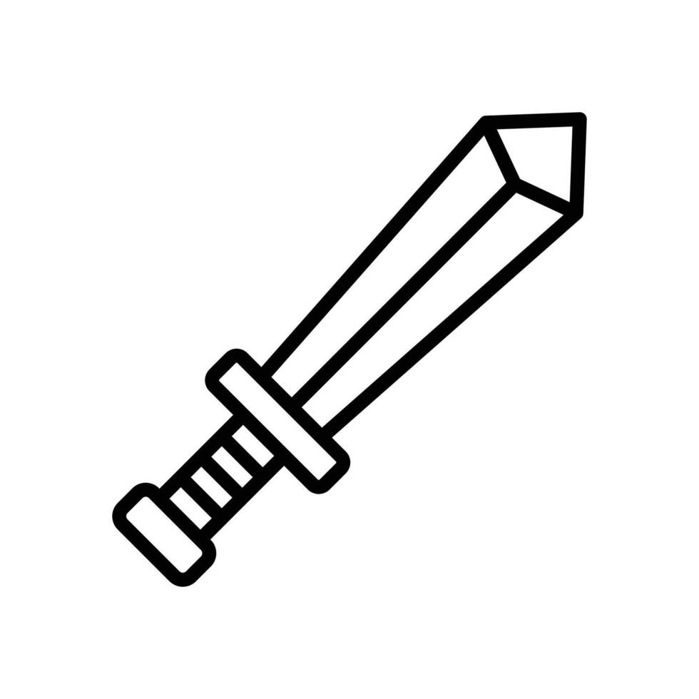Sharp Sword Icon Sleek and Detailed for Powerful Designs vector