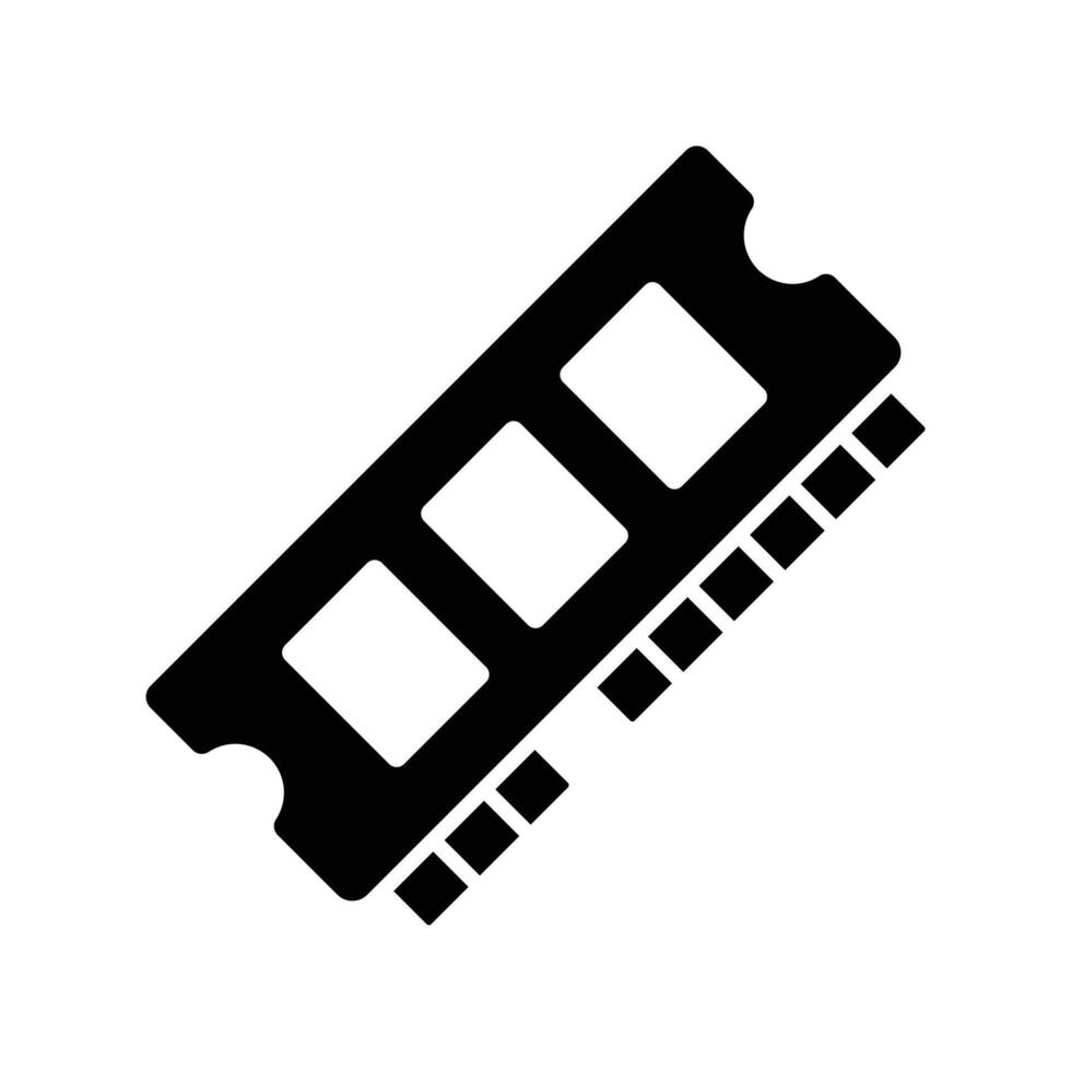Computer Memory Icon Effective Storage Representation vector