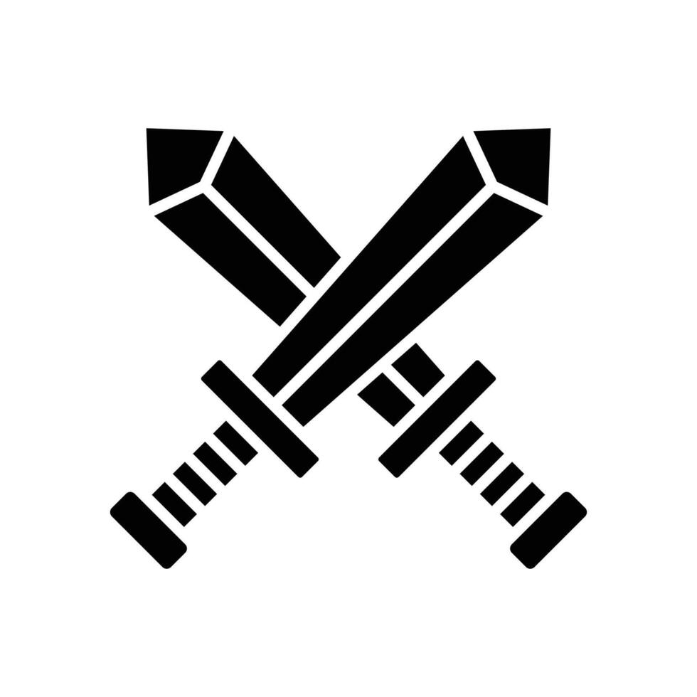 Battle Sword Icon Powerful and Strong Visuals vector