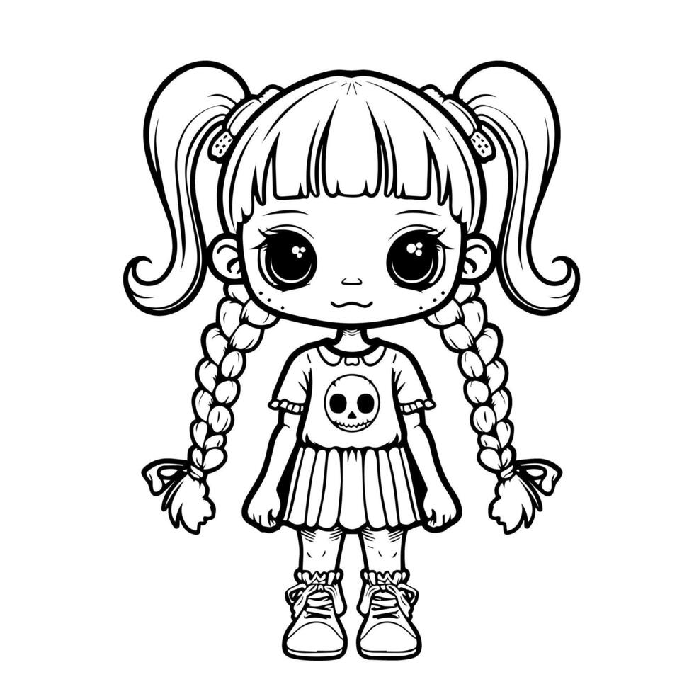 Lol dolls coloring pages vector