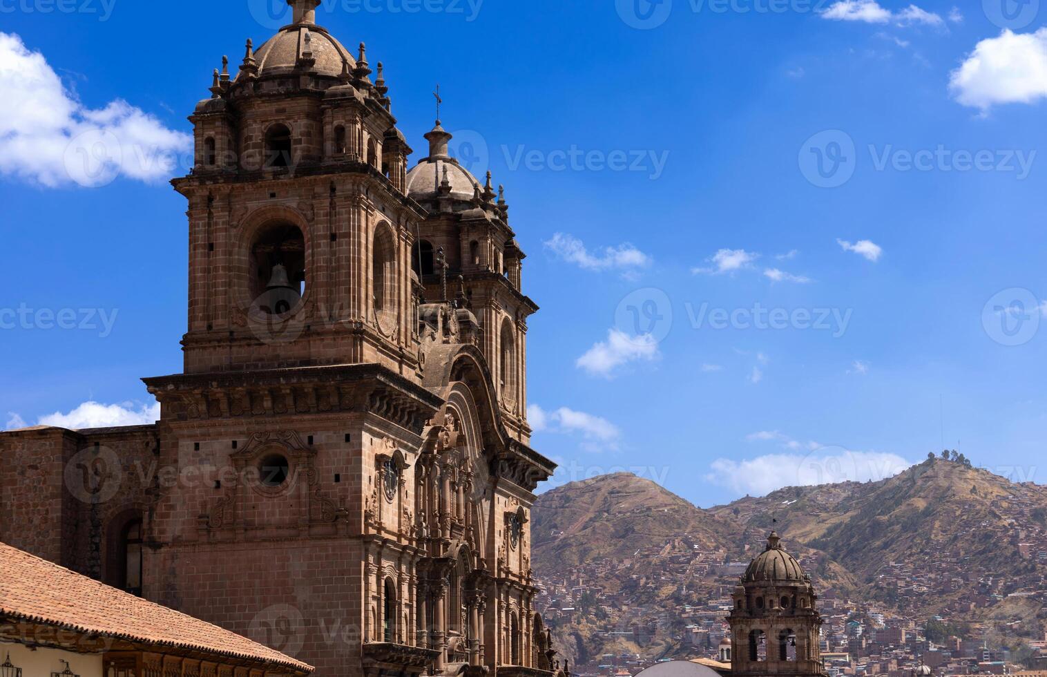 Peru, Cusco, Central Plaza de Armas square in historic city center with churches, monuments and restaurants photo