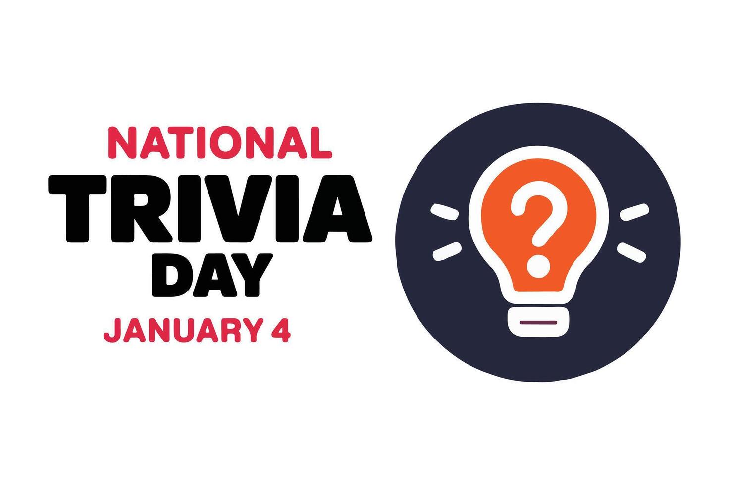 National Trivia Day illustration vector