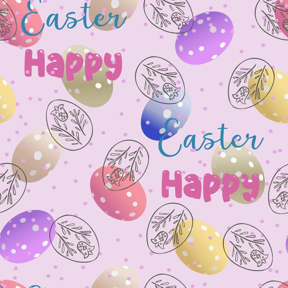 Easter happy happy fabric by katiek on spoonflower - custom fabric vector