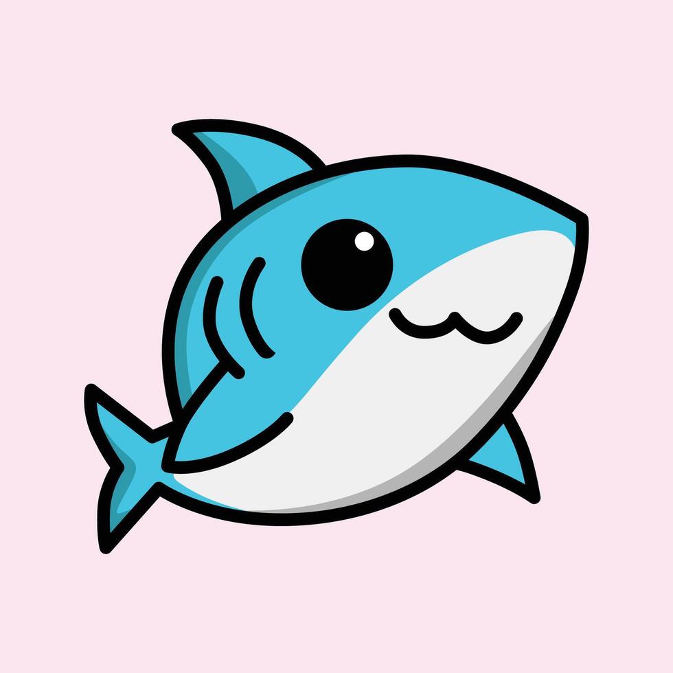 Cute shark Illustration vector