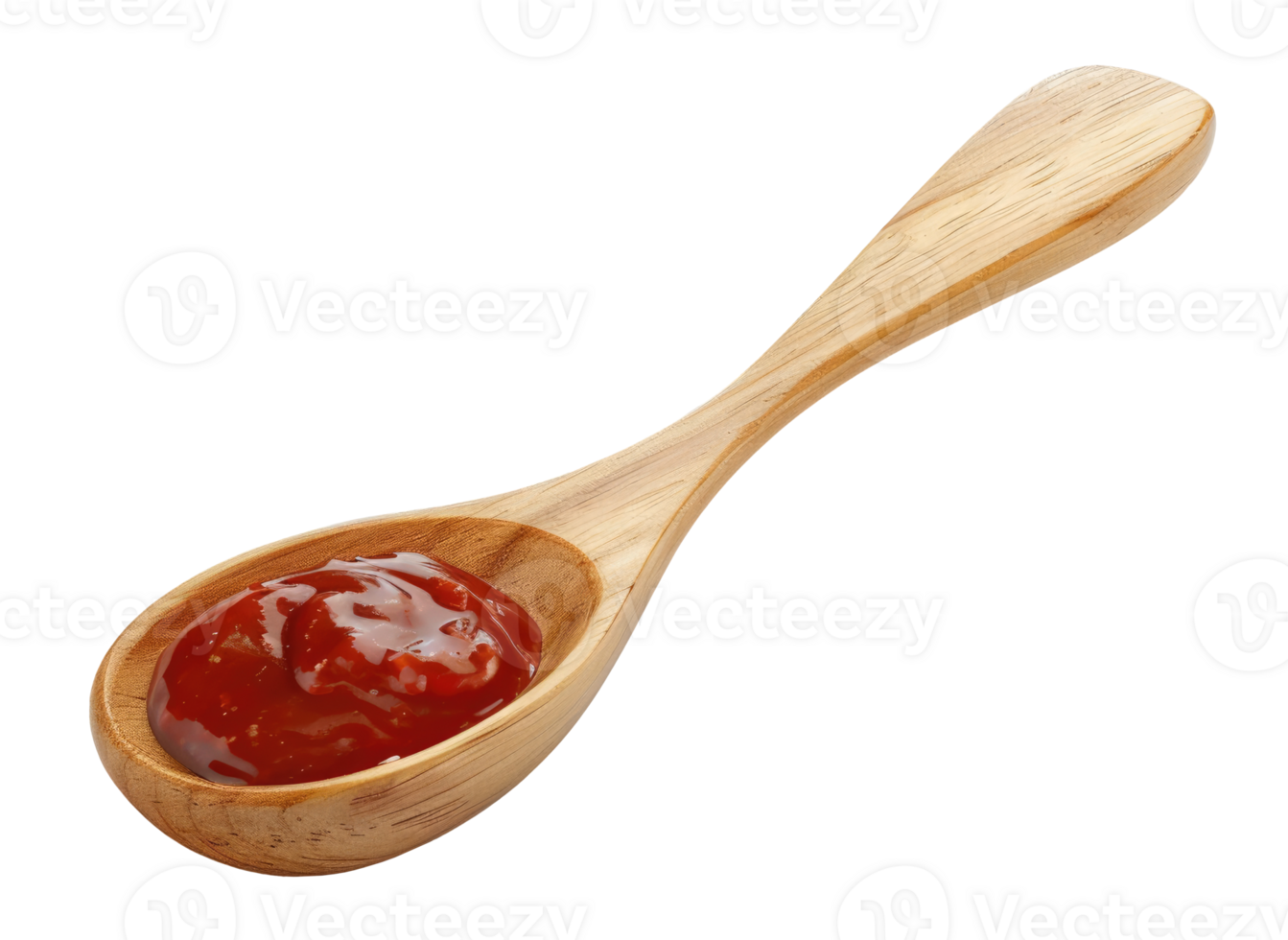 Wood spoon with barbecue sauce png
