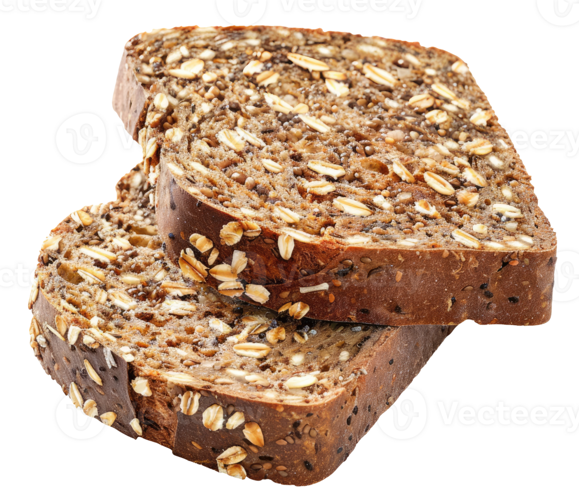 Slices of whole cereal bread png