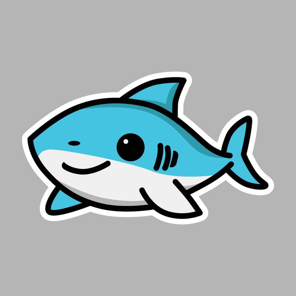 Cute shark Illustration vector