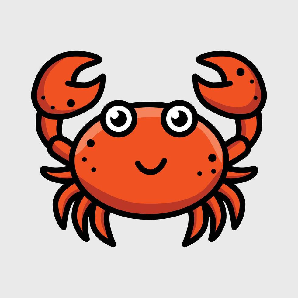 Cute Crab Illustration vector
