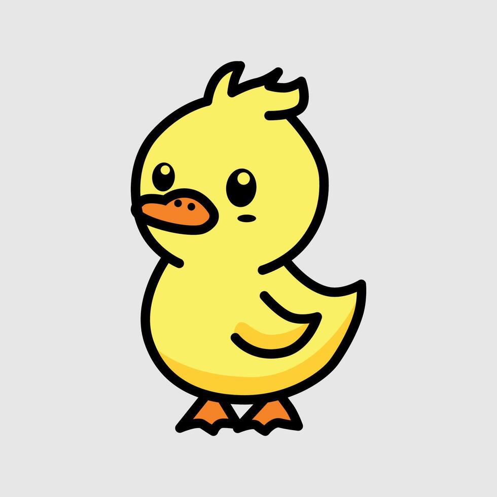 cute duck illustration vector