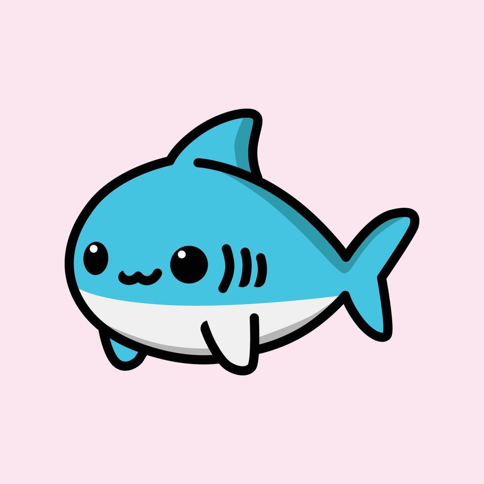 Cute shark Illustration vector