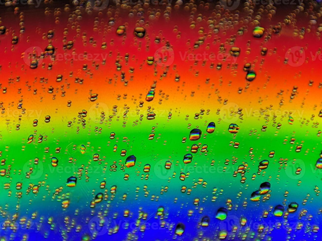 Blur Colorful Water Droplets on a Gradient Background photo