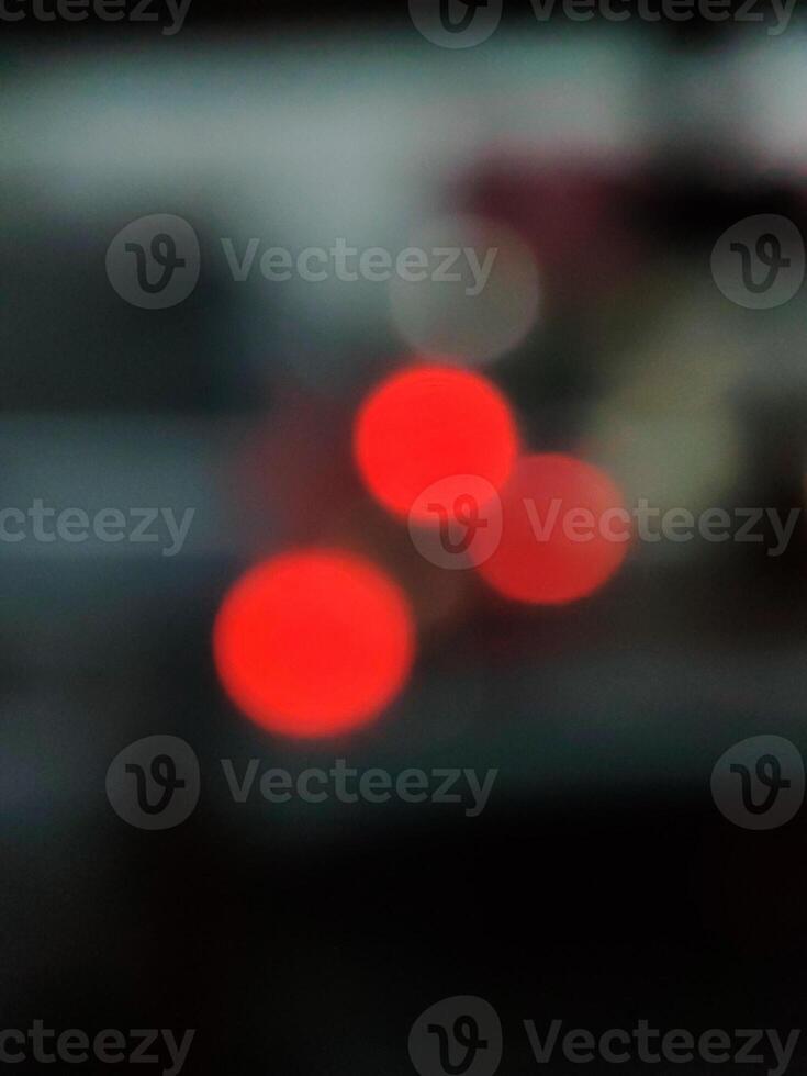 Blurred Red Light Bokeh Effect. photo