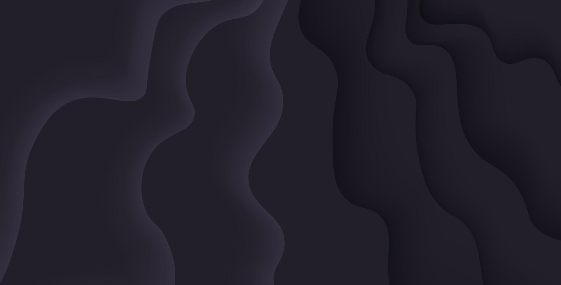 abstract black soft diagonal shape light and shadow wavy background. vector
