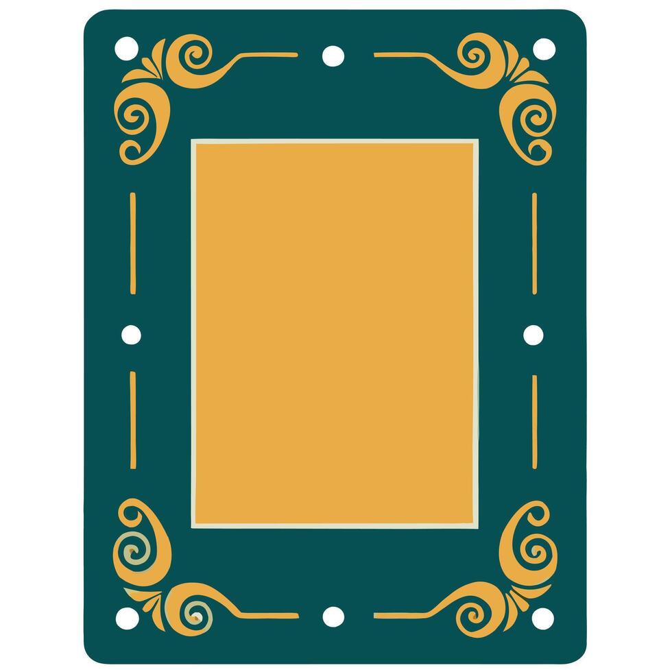 Elegant Silver Frame with Intricate Etching and Polished Shine vector