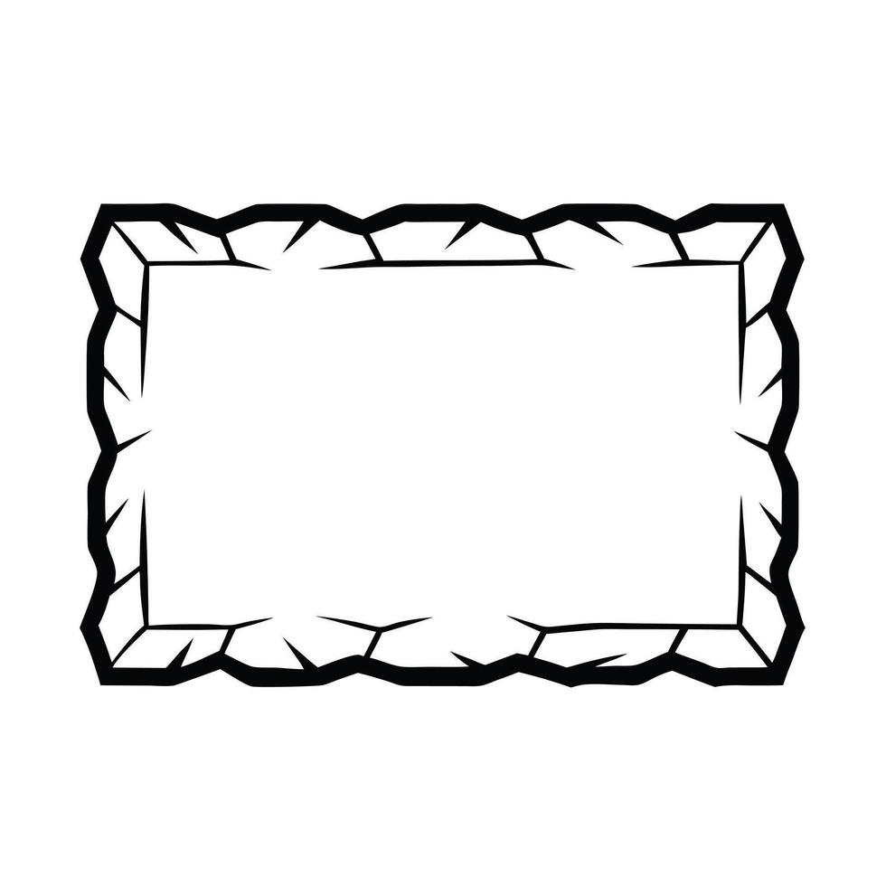 Rectangular Silver Frame with Subtle Etching and Polished Finish vector