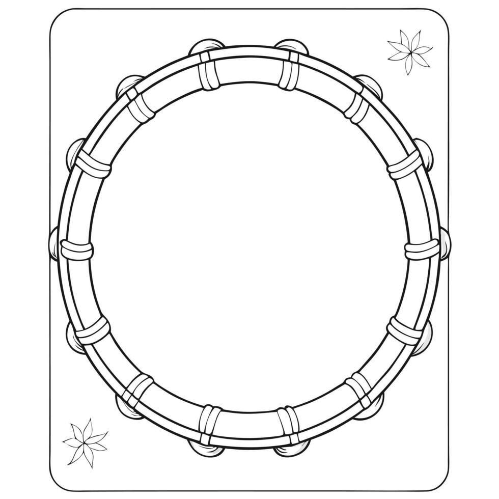 Natural Bamboo Frame with Intricate Woven Design and Soft Shape vector