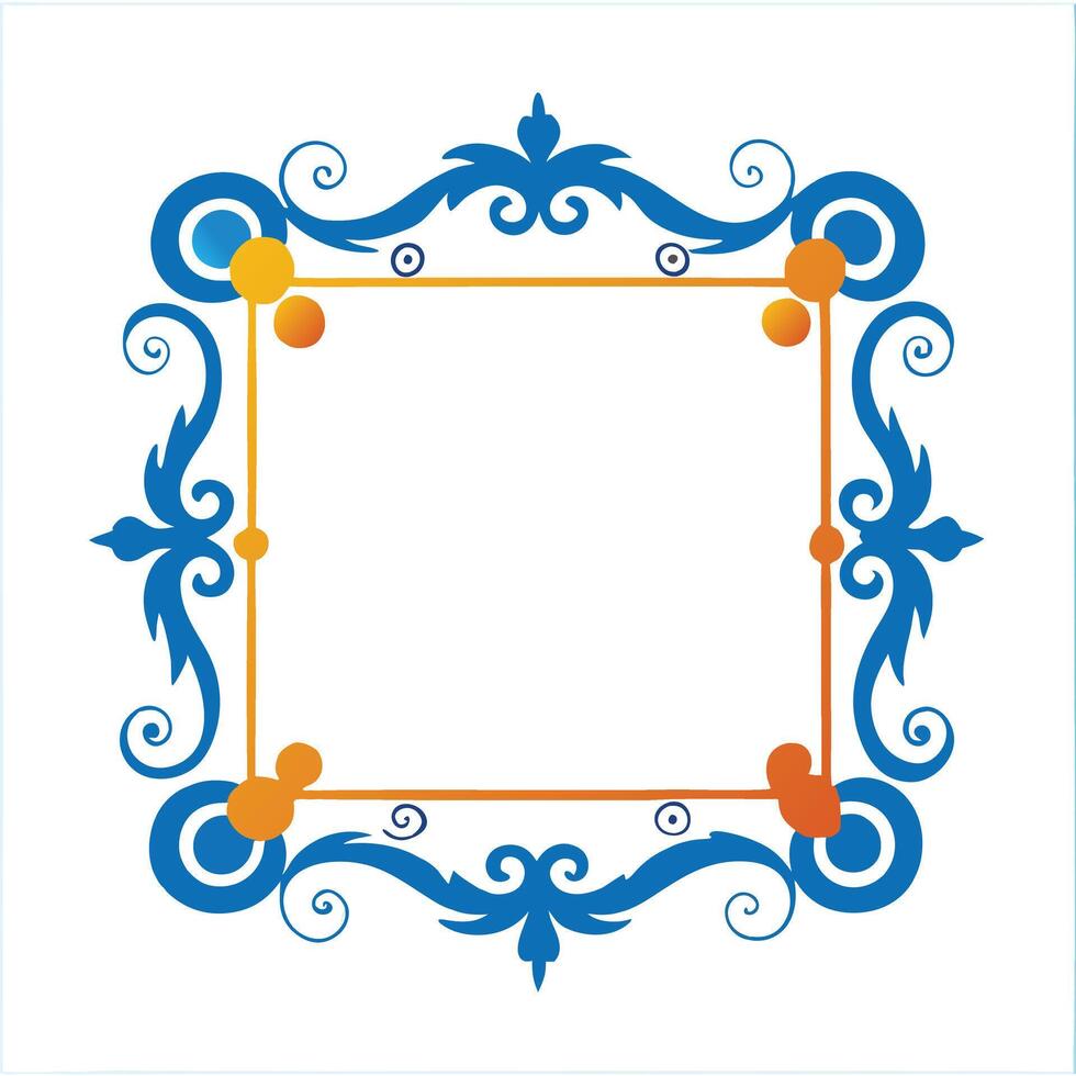 Decorative Silver Frame with Elegant Etching and Smooth Polished Finish vector