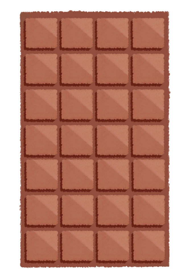 Lovely Chocolate bar Hand drawn Crayon painting isolated illustration for Days of love Valentine's day Romantic decorated png
