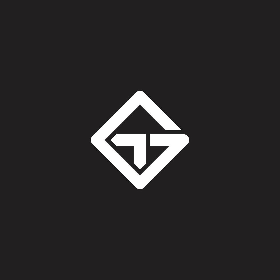Alphabet Letters TG GT Creative Logo Initial Based Monogram Icon. vector