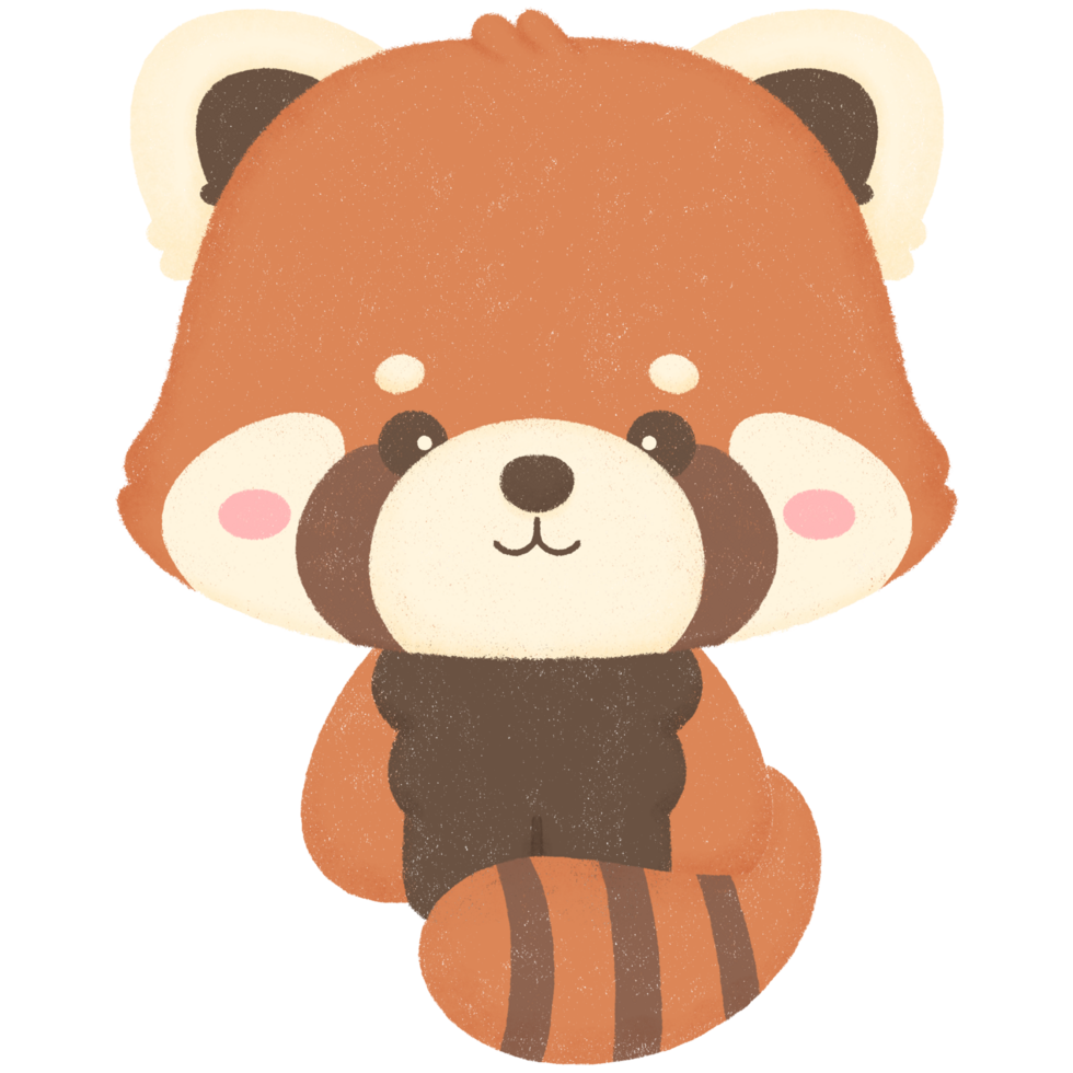 red panda cute character png