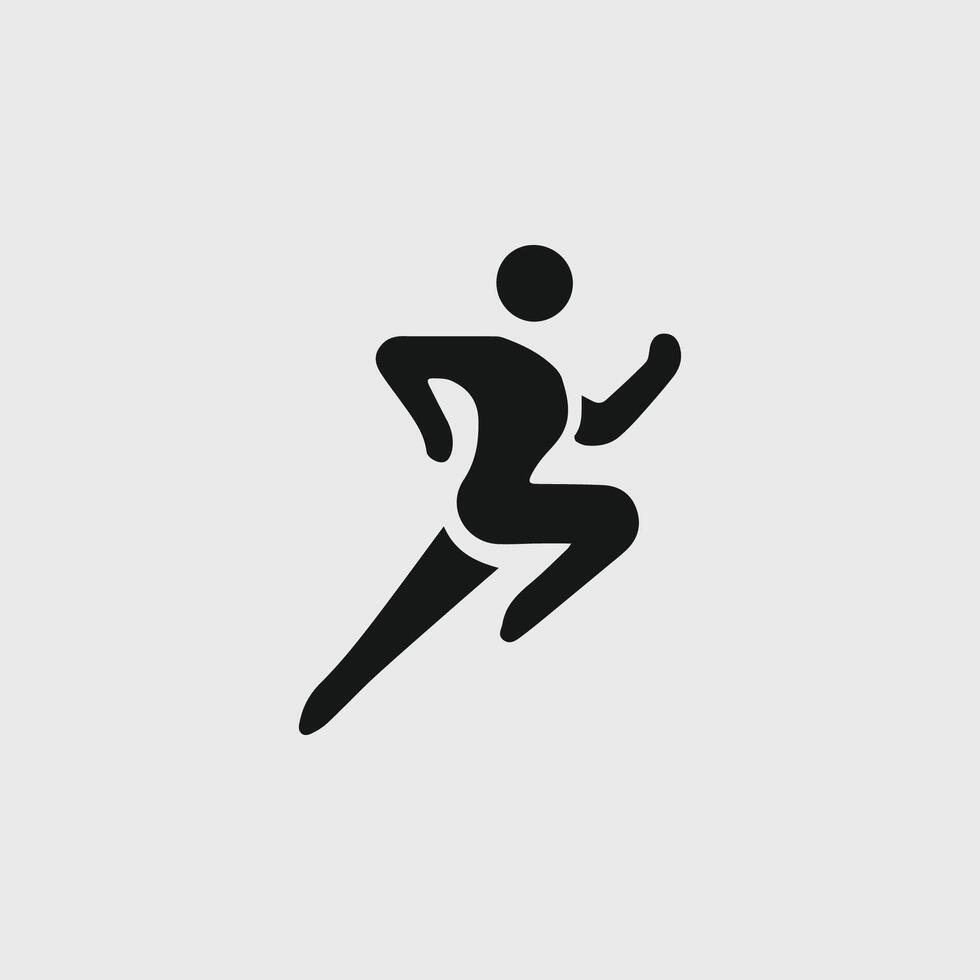 Minimal running logo vector
