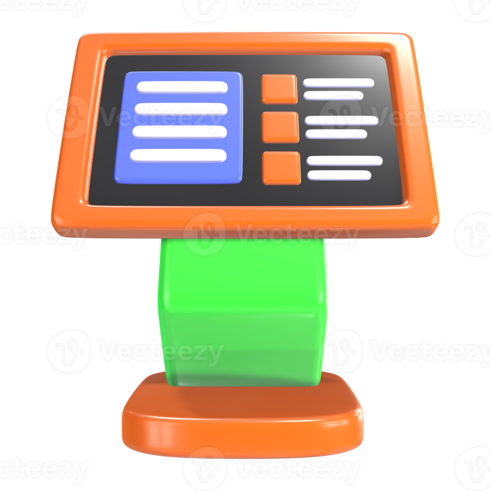 Information Kiosk 3D Illustration Icon png