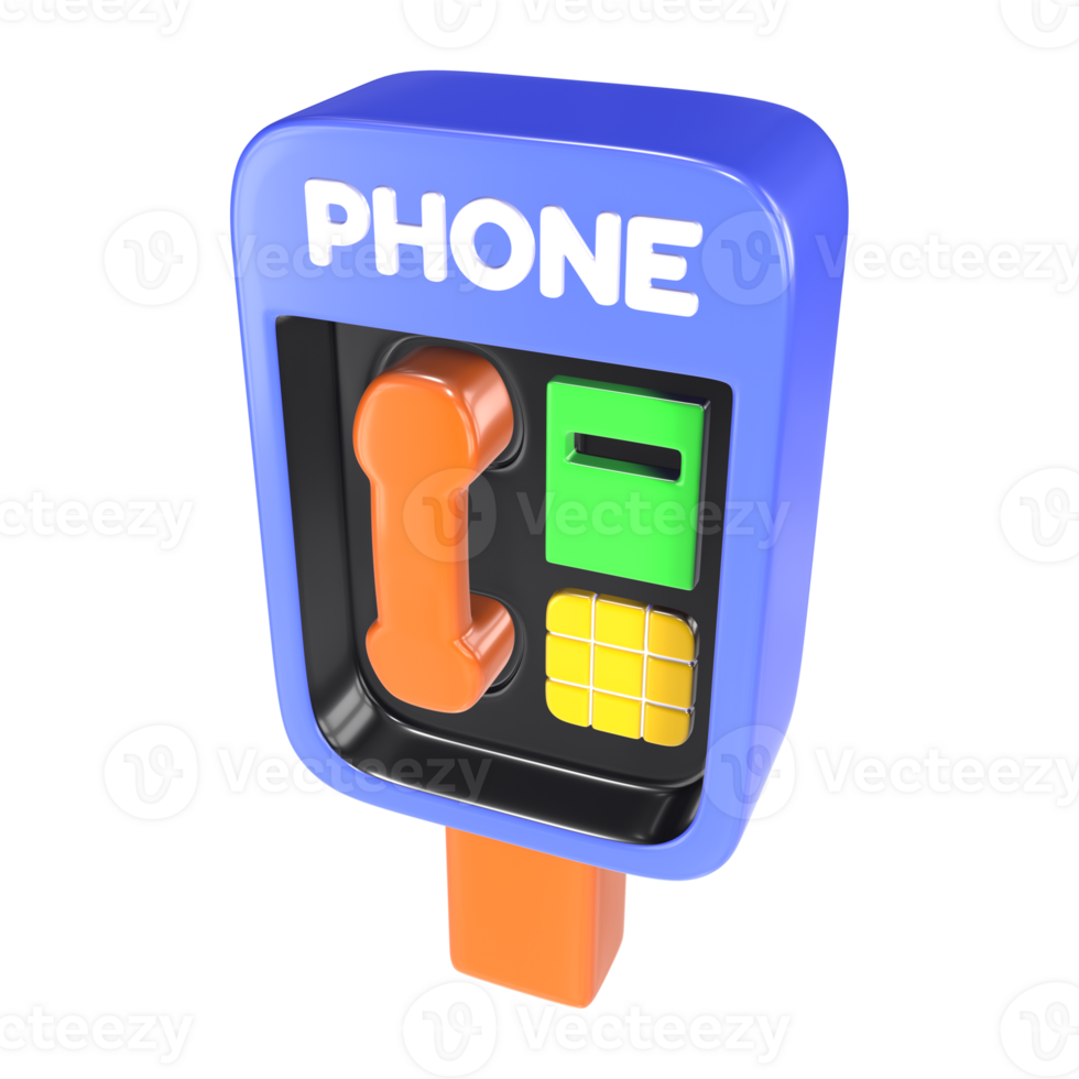 Public Phone 3D Illustration Icon png