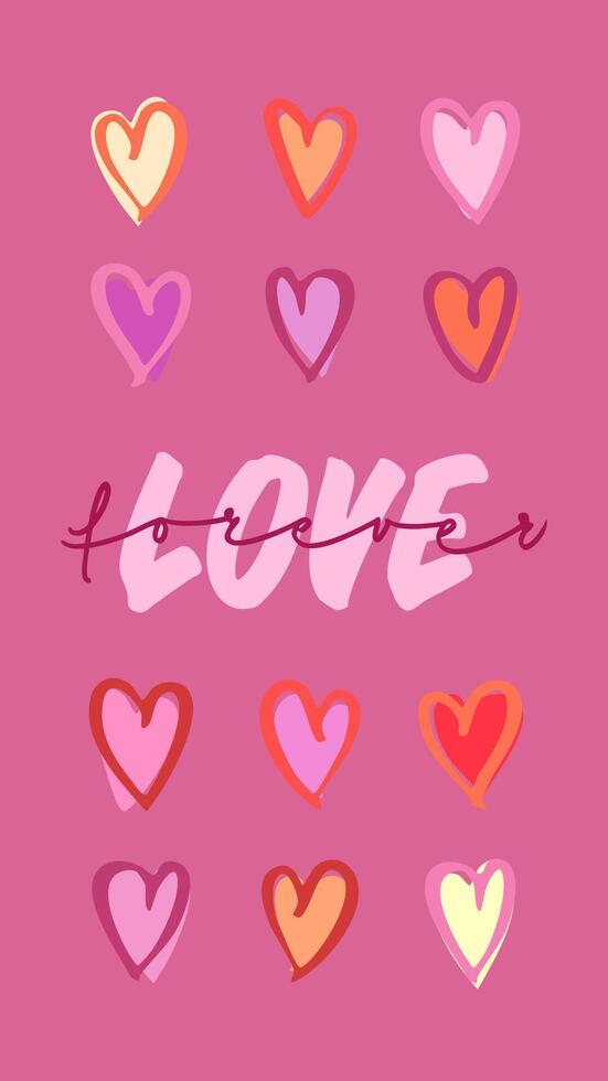 Love and a beautiful heart design, great for Valentine's Day, wedding stationery, or Mother's Day gifts. Suitable as a backdrop for cards and banners. vector