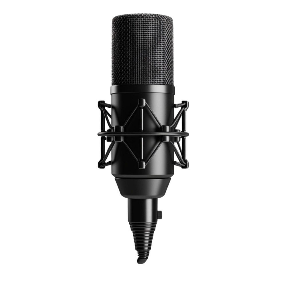Black Vocal Microphone png