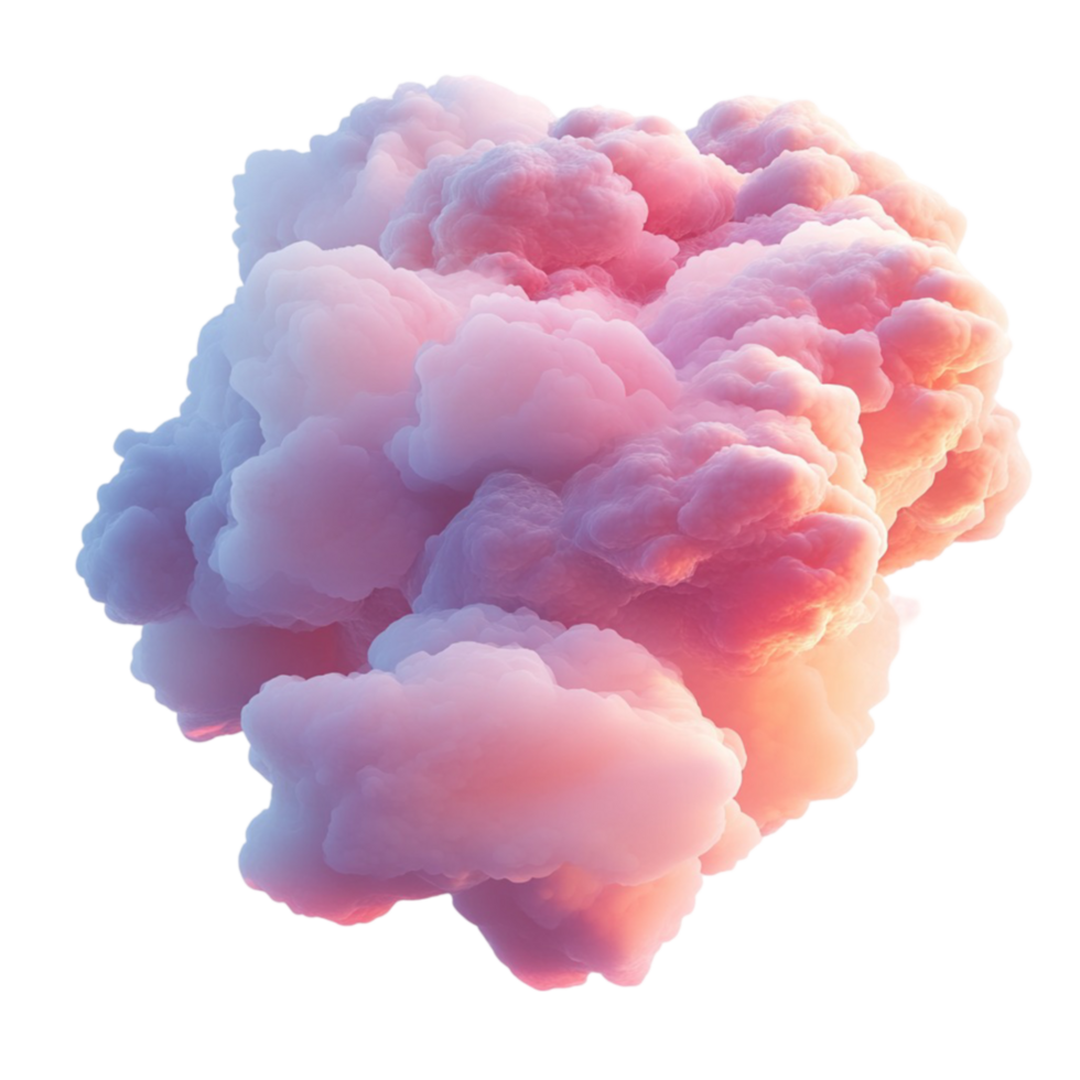 Pink Cloud with Sunset Glow png