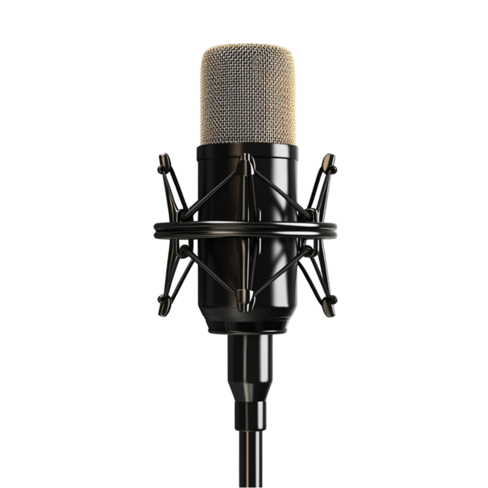 Black Condenser Microphone png