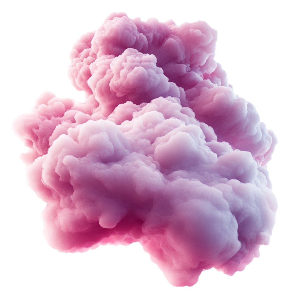 Soft Pink Fluffy Cloud png