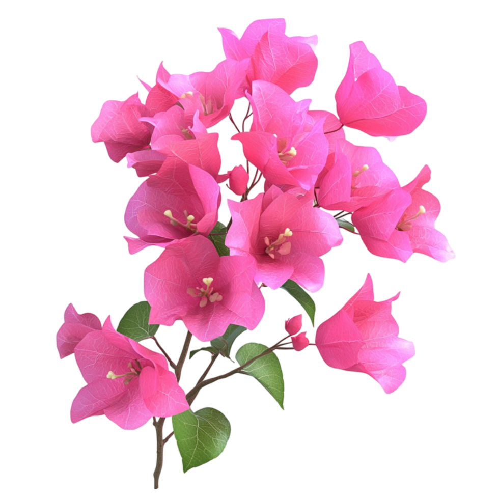 Bright Pink Bougainvillea Branch png