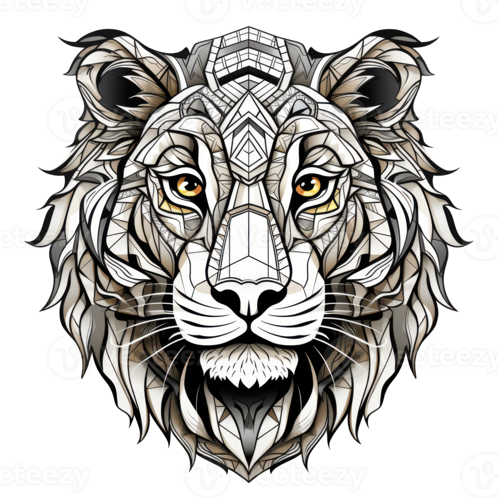 Abstract Tiger Head Art png
