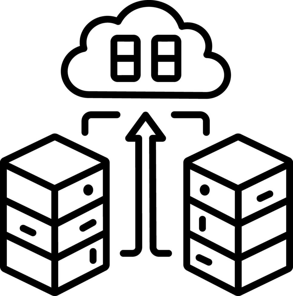 Scalable storage icon in line style vector