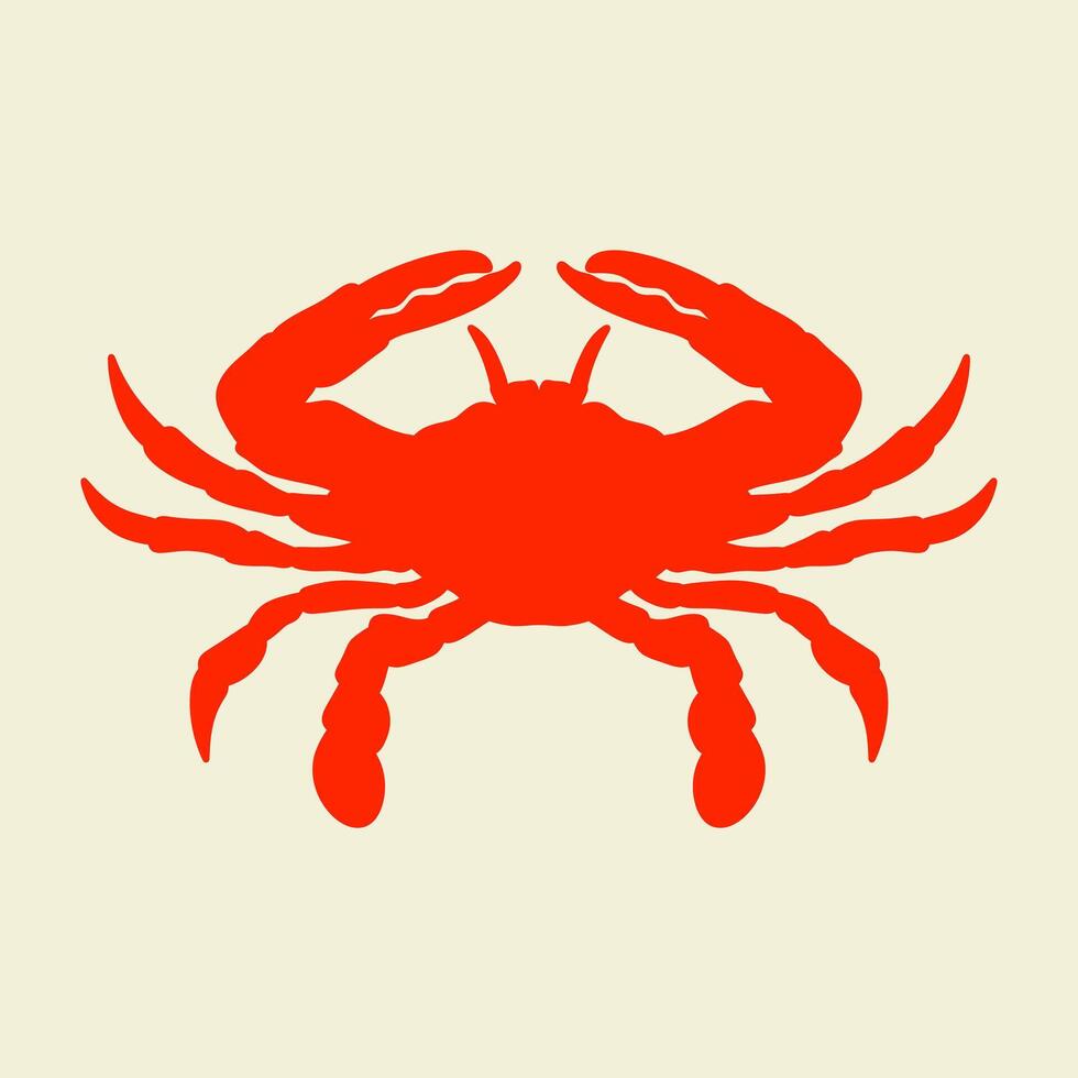 illustration of red crab vector