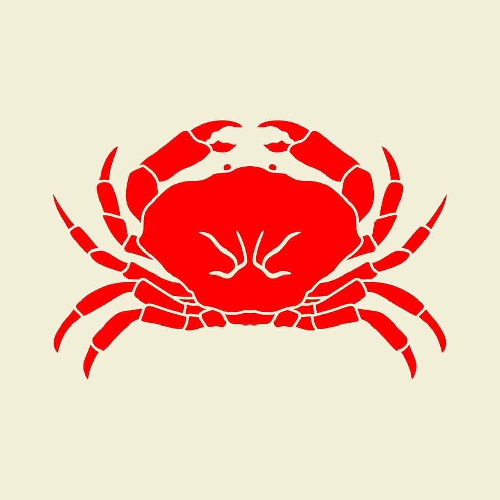 illustration of a crab silhouette vector