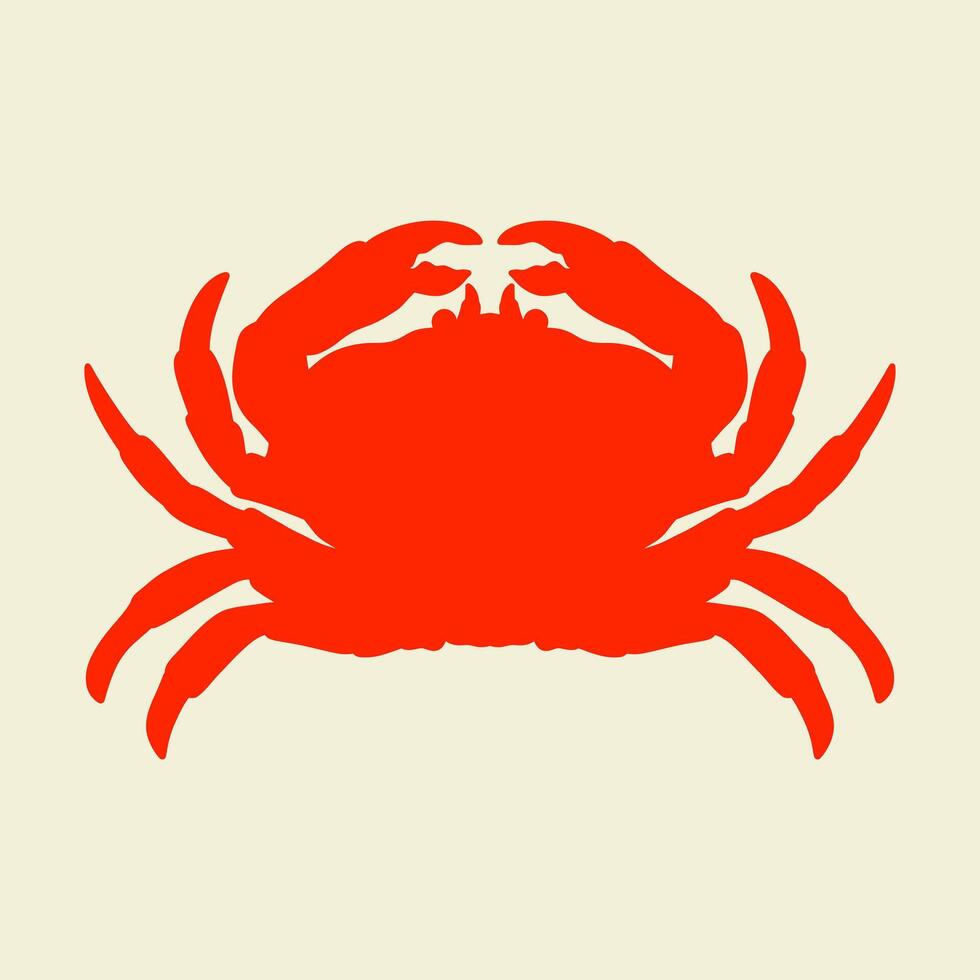 red crab, digital art illustration vector