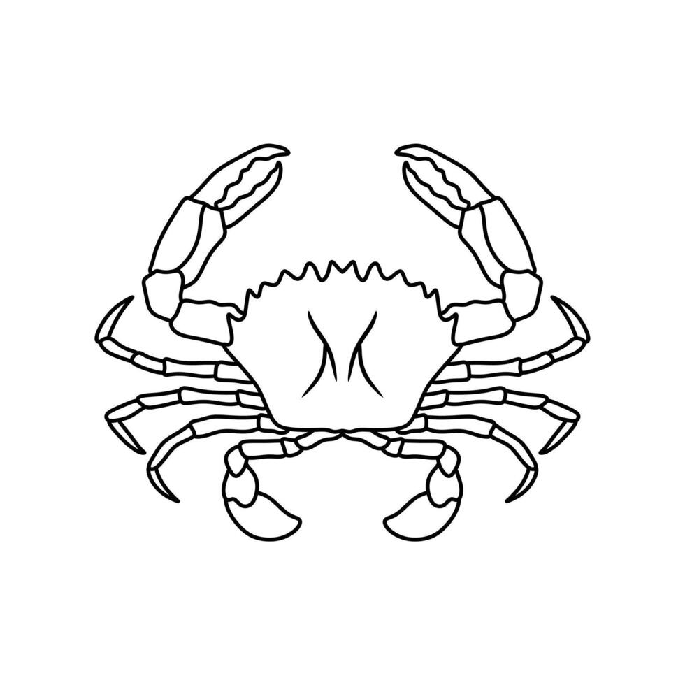 crab silhouette illustration vector