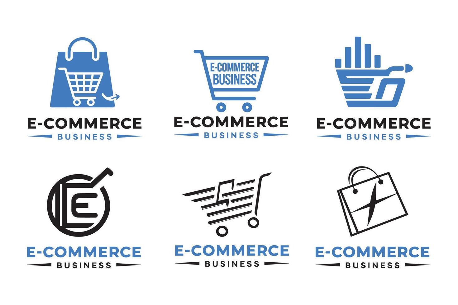 E commerce eShop Business Logo Design vector