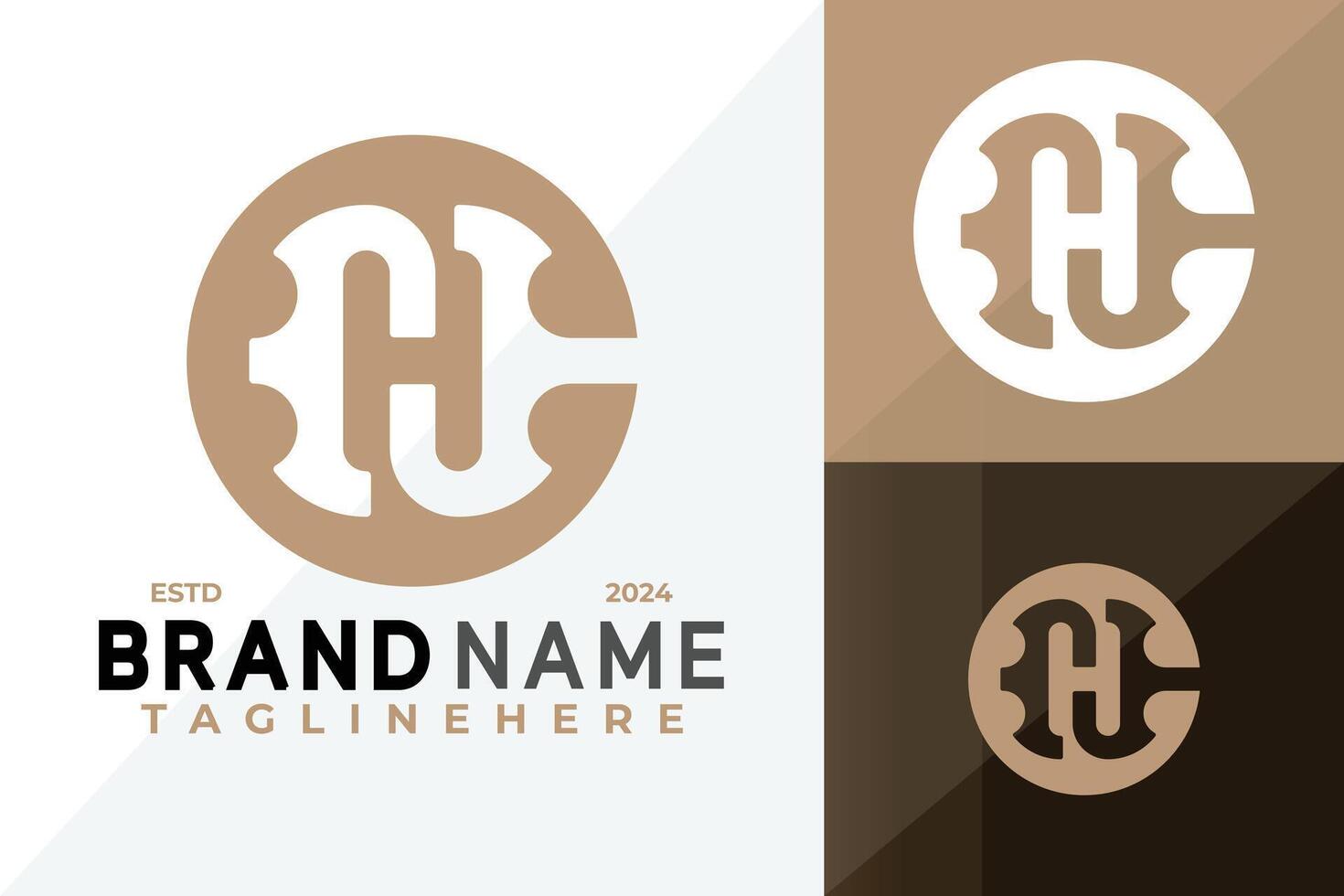 Letter Ch or Hc Logo Icon Design Illustration vector