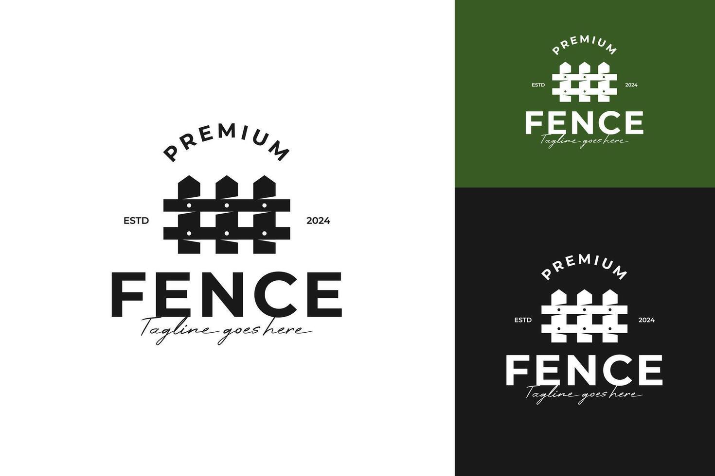 Creative fence logo design template symbol illustration idea vector
