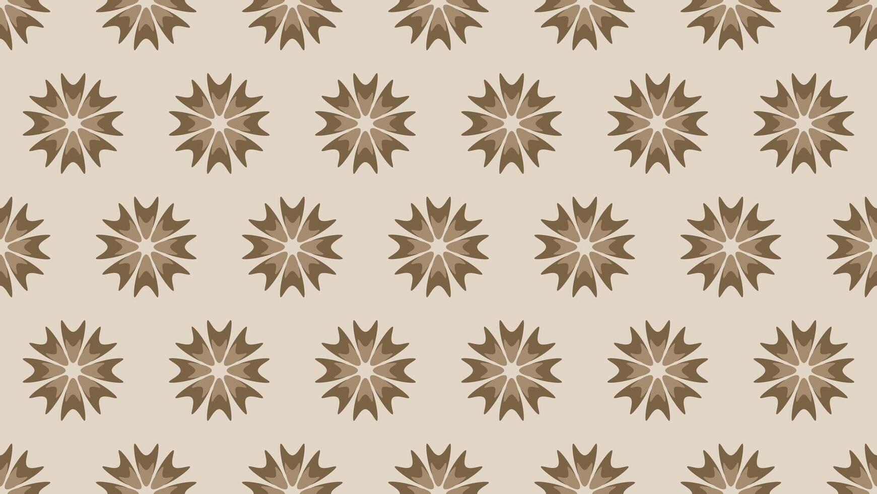 abstract brown circle flower seamless pattern background vector