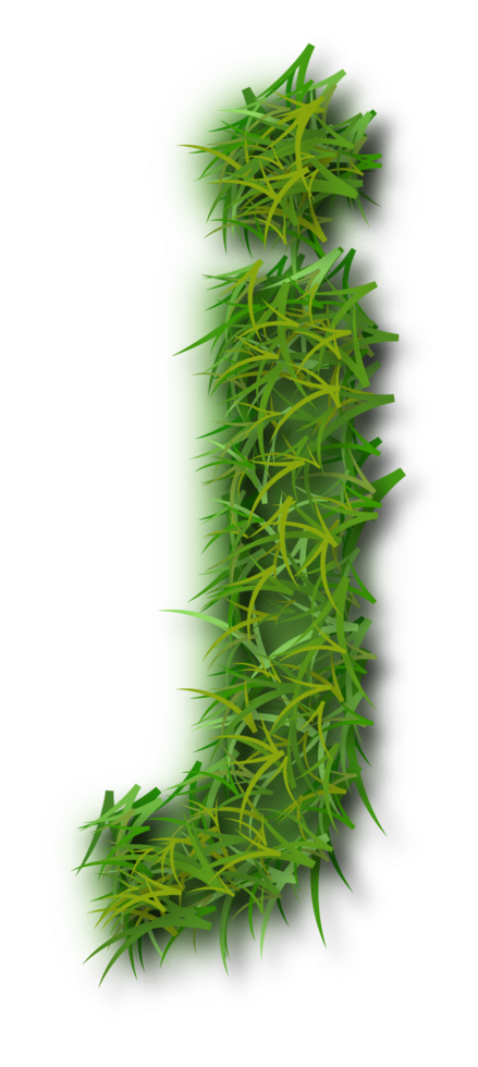 Grass letter j png