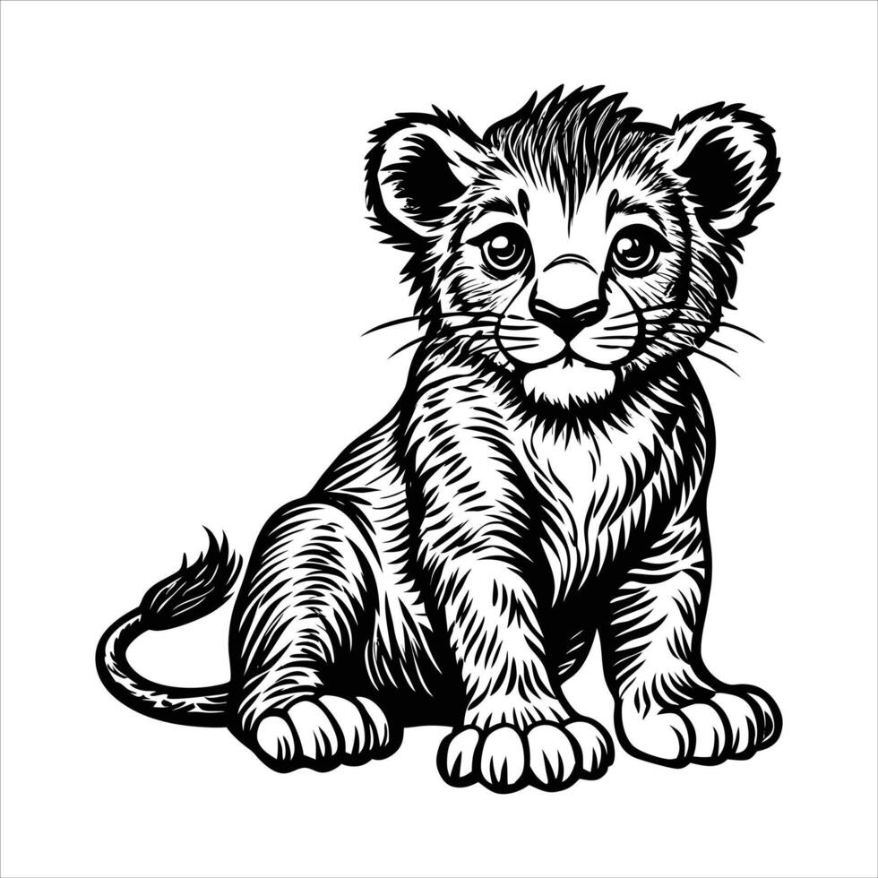 Playful Lion Cubs vector